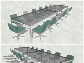 精品會議室辦公室桌椅SU模型素材 設計靈感與高效下載指南